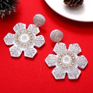 Snowflake Christmas Earrings